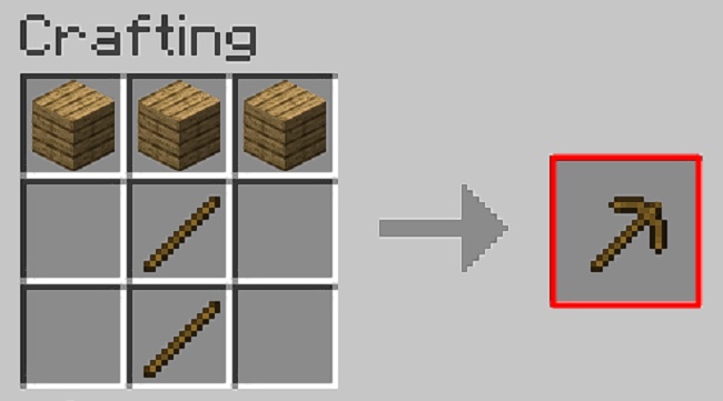 How To Make A Pickaxe in Minecraft